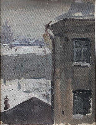 Успенский Борис Александрович. Эскиз к картине «Москва зимой»
